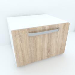 Spectral Mobila Armonia Comoda alba cu 1 sertar cu maner front MDF Sonoma Comoda
