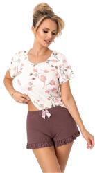 Donna Amaris short női viszkózpizama, virágos, XL