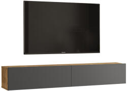 FDY Comoda TV suspendata Delora, culoare antracit- stejar sonoma, 180 x 31.6 x 29.6 cm