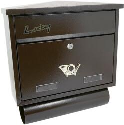 Damech Cutie postala, cu loc pentru ziar, maro, format C4, 39x12x41 cm, Damech (SD4TM) - edanco