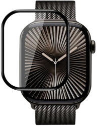 Blueo Протектор за Apple Watch 10 46 мм - високомолекулен протектор за екран с локатор за отстраняване на прах - черен