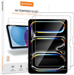 Techsuit Стъклен протектор за iPad Pro 11 (2024/2025) - Techsuit ArmorGlass CrystalHD (2 броя) - Прозрачен