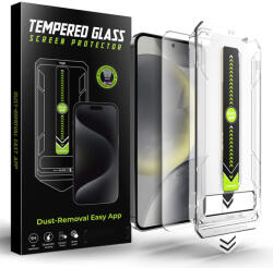 Techsuit Протектор за Samsung Galaxy S25 Plus / Galaxy S24 Plus - Techsuit - [Съвместим с отключване с пръстов отпечатък] TitanGlass CrystalHD - Прозрачен