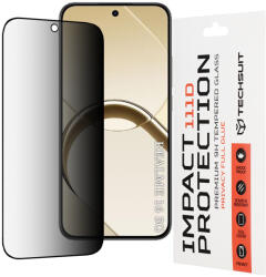 Techsuit Стъклен протектор за поверителност за Realme 16 5G - 111D Privacy Full Glue - Techsuit - Черен