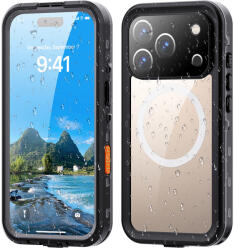 SHELLBOX Калъф за iPhone 17 Pro - ShellBox - Водоустойчив калъф IP68 - Черен