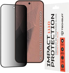 Techsuit Поверителен стъклен протектор Techsuit 111D Privacy Full Glue - Google Pixel 11 Pro XL - Черен