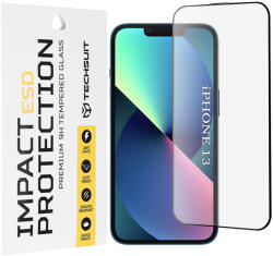 Techsuit Протектор за iPhone 13 / iPhone 13 Pro / iPhone 14 - ESD стъкло - черен