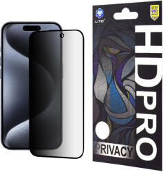 LITO Протектор за iPhone 15 Pro - Lito HD Pro Privacy - черен
