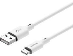 YENKEE YCU 315 WH, USB la USB C, 480 Mbps, TPE flexibil, 1.5 m, Alb (YCU 315 WH) - vexio