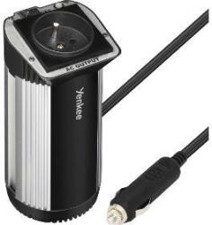 Yenkee Invertor auto YAU 140 280W, 12V-240V, dimensiuni 134x57x68mm, culoare argintie/neagra (YAU 140) - vexio
