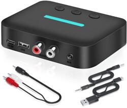 Techstar Receiver Audio Bluetooth Techstar T88, Bluetooth 5.3, AUX 3.5mm + RCA L/R, USB Play (U-Disk), USB-C 5V, Distanta 10m, Stereo HiFi (SKU3642)