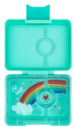Yumbox Snack 3-rekeszes bento box - Miami Aqua / Rainbow tray
