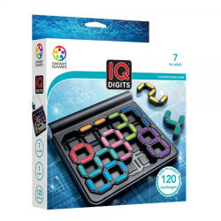 SmartGames - IQ Digits, joc de logica cu 120 de provocari, 7+ ani (SG301)