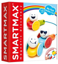 SmartMax Set piese magnetice Smartmax, My First wobbly cars, +12 luni (SMX233) Jucarii de constructii magnetice