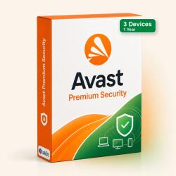 Software Avast Premium Security - 3 dispozitive - abonament 1 an (12-003-1) (12-003-1) (12-003-1)