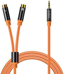 ORICO AXRF 3, 5 mm mini jack - 2× RCA anya audiokábel, 3 m, narancssárga