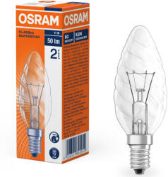 OSRAM E14 izzó 11W, 50 lm, 2700 K, melegfehér, üveg -Classic BW (4008321844910)