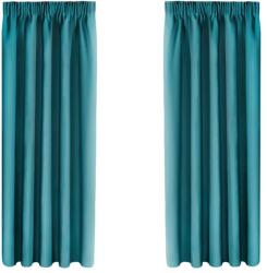 Eurofirany Átlátszatlan függöny a szalagon, urofirany, Textil, 135x270 cm, Kék (399035)
