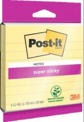 3M Notite adezive Post-It Super Sticky, galben Canary, 101 x 101 mm, 45 file/buc, 3M 7100265029