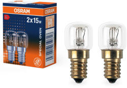OSRAM E14 sütőizzó 15W, 85 lm, 2700 K, melegfehér, áttetsző üveg, 2 darabos -Special T Oven (7039210610818)