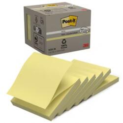 3M Notite adezive Z-Notes, Post-It, galben Canary, 76 x 76 mm, 100 file/buc, 6 buc/set, 3M 7100172253