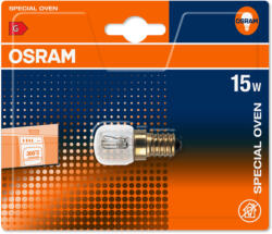 OSRAM E14 sütőizzó 15W, 85 lm, 2700 K, melegfehér, áttetsző üveg -Special T Oven (4050300065052)