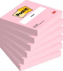 3M Notite adezive Post-It, roz, 76 x 76 mm, 100 file/buc, 6 buc/set, 3M 7100296463