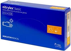 Mercator Medical Manusi examinare nitril, fara pudra, Basic, XS, albastru 100 buc/cutie Mercator RD30105001 (RD30105001)