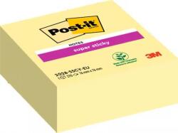 3M Notite adezive Post-It Super Sticky, tip cub galben Canary, 76 x 76 mm, 270 file/buc, 3M 7100263311