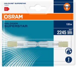 OSRAM R7s halogén izzó 120W, 2245 lm, 3000 K, melegfehér, 230 V, üveg, bliszteres -64696 (4008321977656)