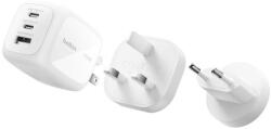 Belkin BOOSTCHARGE PRO преносимо зарядно устройство с USB+2 Type-C порта, 70 W, за САЩ, БЯЛО WCH018HQWH (WCH018HQWH)