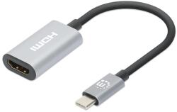 Manhattan Adaptor Manhattan - Adaptor USB-C la HDMI 4K 60 Hz, activ, din aluminiu, gri 153973 (153973)