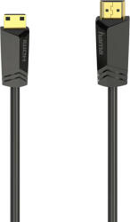 Hama Cablu HDMI - mini HDMI HAMA 205015, 1.5m, 4K HDR, placat cu aur, negru (4047443438614)