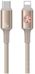 USAMS HUAN adatkábel (Type-C - lightning 30W PD gyorstöltő 120cm) TITÁNSZÜRKE SJ753USB02 (SJ753USB02)