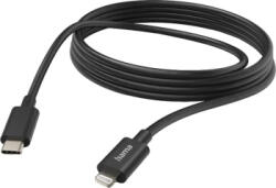 Hama Cablu date HAMA 201599, USB-C - Lightning, 3m, negru (4047443486103)