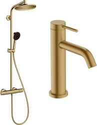 Hansgrohe Crometta set de baie perete cu termostat cu duș de ploaie auriu 88002389 (88002389)