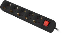 Lanberg 5x Shuko 1, 5 m, priză multiplă neagră (PS1-05F-0150-BK) (PS1-05F-0150-BK)