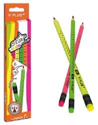 PATRIA Creion de grafit Y-Plus+ Star HB neon, 6 buc. /cutie
