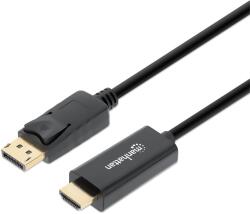 Manhattan Cablu Manhattan - DisplayPort la HDMI (DisplayPort 1.1 - HDMI 1.2, 1080p, 1 m, negru) 152662 (152662)