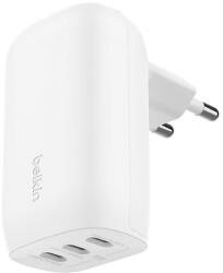 Belkin BOOSTCHARGE PRO мрежово зарядно устройство с 3 Type-C порта, 67 W, PD бързо зареждане, БЯЛО WCC002VFWH (WCC002VFWH)