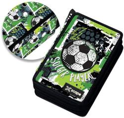 Graffiti Penar cu rechizite Graffiti Xscape - Football Soccer, 2 fermoare (269331) Penar