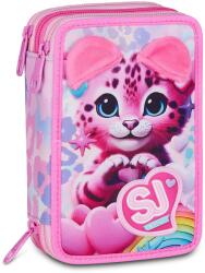Seven Penar cu rechizite Seven SJ Gang - Heart Buddy Girl, 3 fermoare (35230) Penar