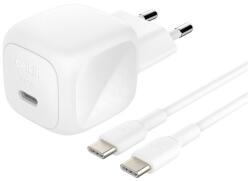 Belkin BOOSTCHARGE мрежово зарядно устройство с Type-C конектор, 45 W, PD бързо зареждане 3.0 + кабел Type-C, БЯЛО WCA013KQ1MWH-B6 (WCA013KQ1MWH-B6)