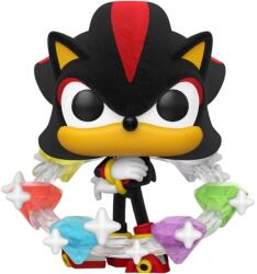 Funko Figurină Funko POP! Games: Sonic The Hedgehog - Shadow with Emeralds (Flocked) (Special Edition) #1300 (114911) Figurina