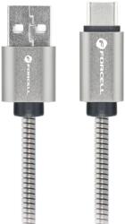 Forcell Cablu Forcell - F-Energy Metal C234, USB-A/USB-C, 1 m, 66W, argintiu (5903396403842)