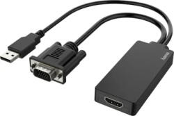 Hama Adaptor VGA + USB - HDMI HAMA 200342, negru (4047443437440)