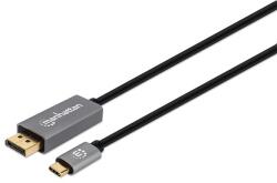 Manhattan Cablu Manhattan - Cablu USB-C la DisplayPort 1.4 (cu contacte placate cu aur, 4K 120 Hz, 2 m, negru) 354844 (354844)
