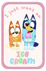 Graffiti Penar cu rechizite Graffiti Bluey - Ice Cream, 2 fermoare (260332) Penar