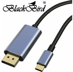 BlackBird Cablu USB-C tată - DisplayPort 1.4 tată 2K/4K 2 m, negru BH1907 (BH1907)