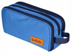 Herlitz Penar cu mâner Herlitz - Neon Uni Blue, 3 fermoare (400205925) Penar